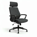 Silla de oficina ergonómica en tela gris con respaldo ajustable 62 x 60 x 120cm